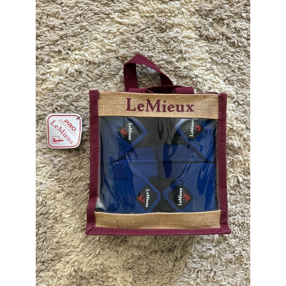 LeMieux Fleece Polo Bandages Benetton Blue Large Set of 4 Horse Leg Wraps